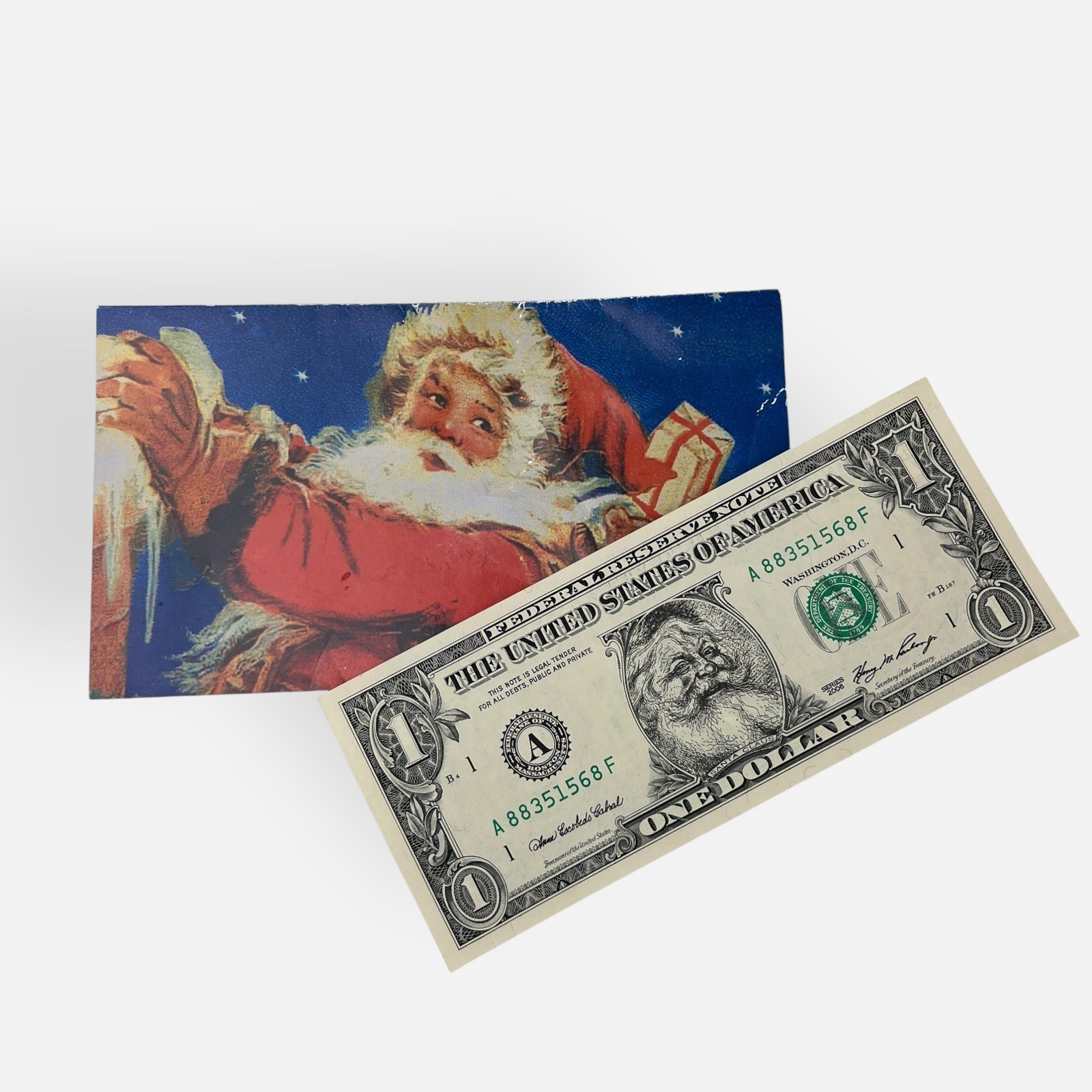 2006 $1 Santa Claus Publix Dollar Bill Federal Reserve Note Gift Christmas