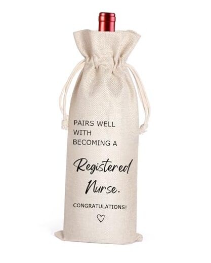  Registered Nurse Wine Bag, Nursing School Gift, Gifts for Registered Nurse, 