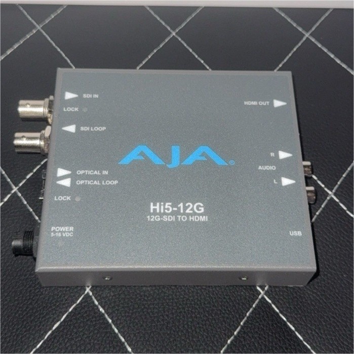 AJA Hi5-12G 12G-SDI to HDMI Converter Audio De-Embedding Console/Tabletop