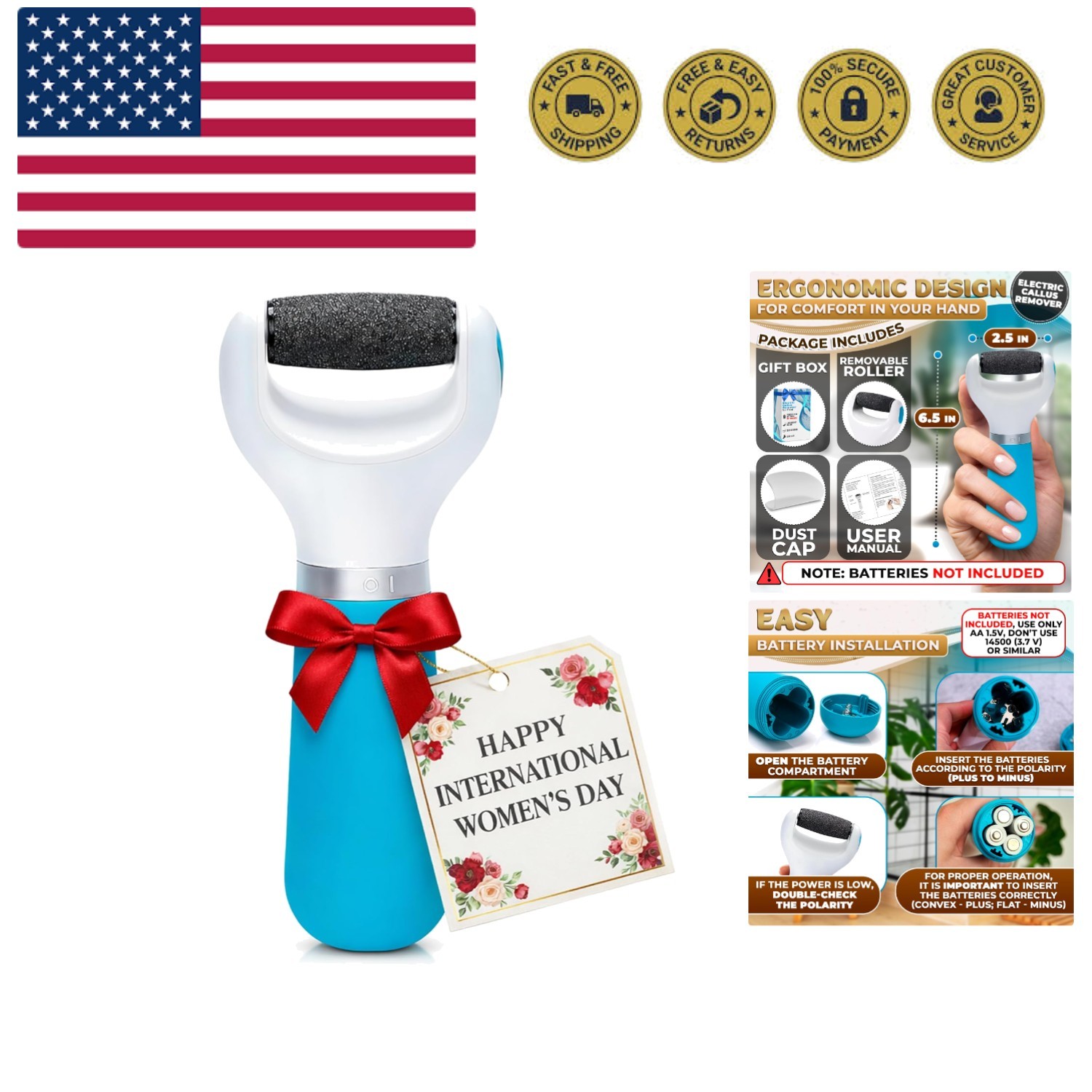 Electric Foot Callus Remover Tool | Batteries Not Included – High-Speed Foot ...