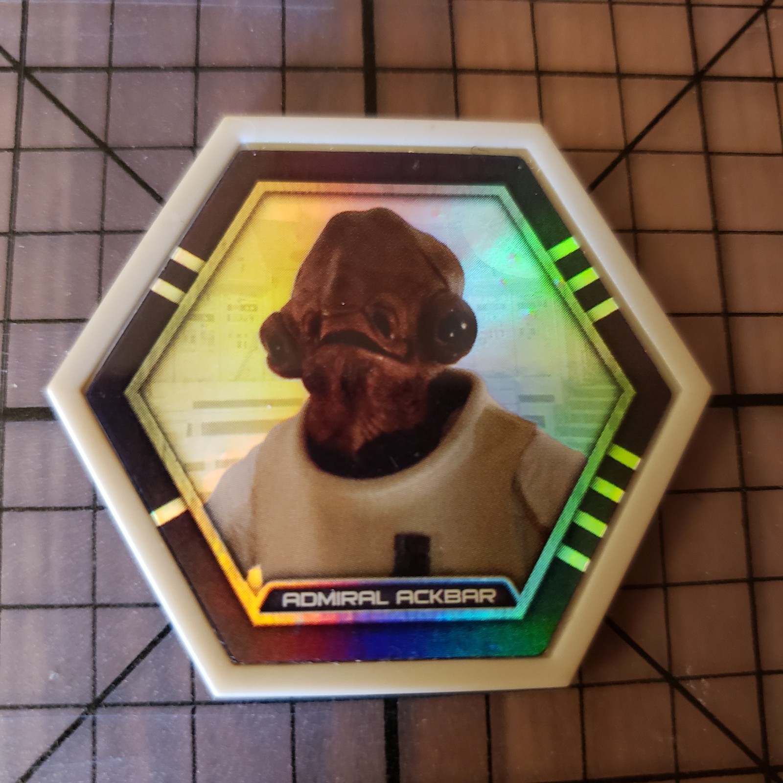 Topps Star Wars Galactic Connexions -Gray Border  Foil- Admiral Ackbar
