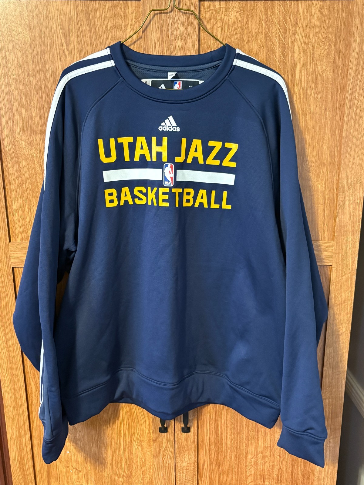 Utah Jazz NBA Adidas Pullover Men's Large Climawarm Long Sleeve