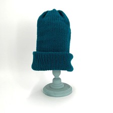 Double Knit Adult Beanie Hat - Teal