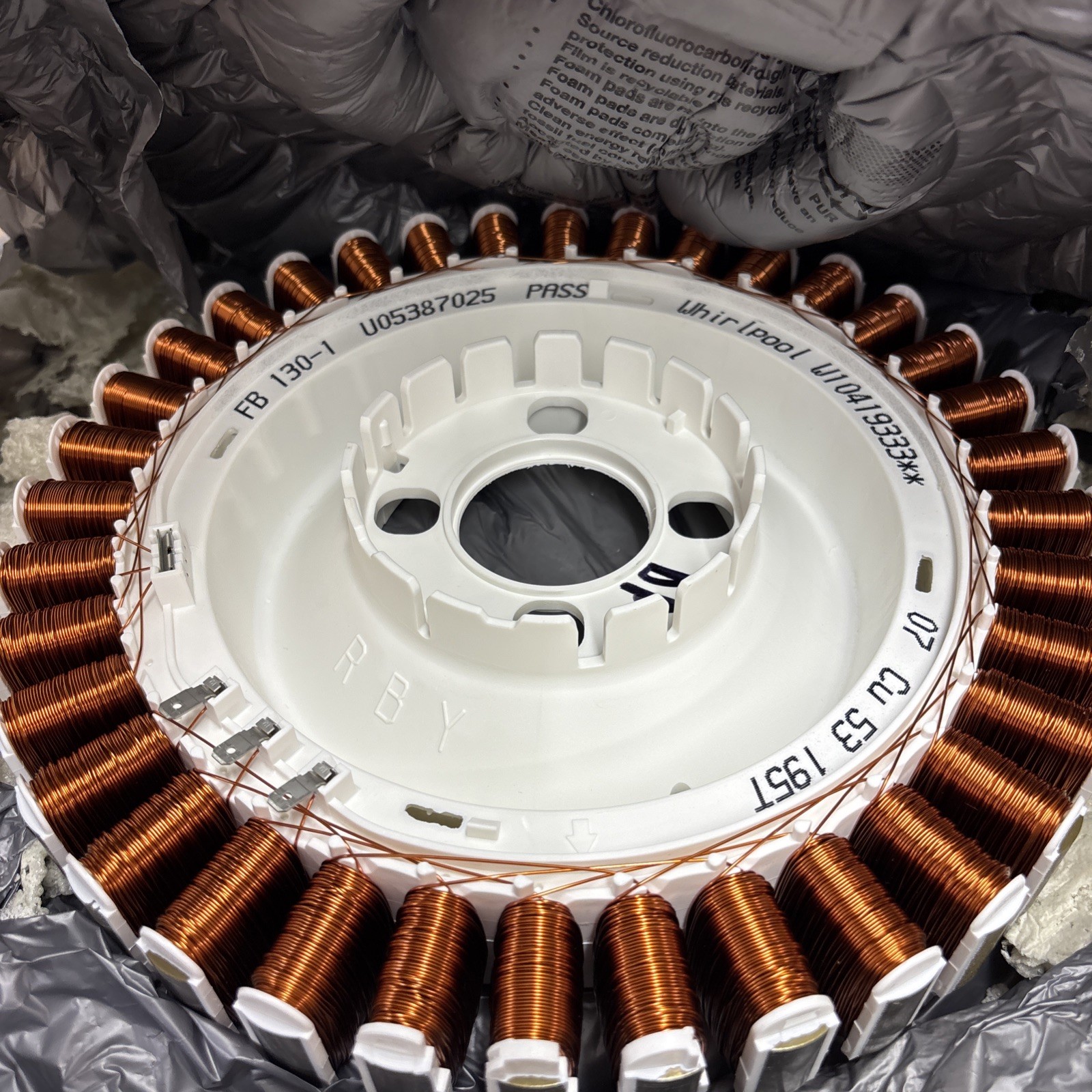 New Open Box Genuine OEM Whirlpool Washer Motor Stator WPW10419333 W10419333