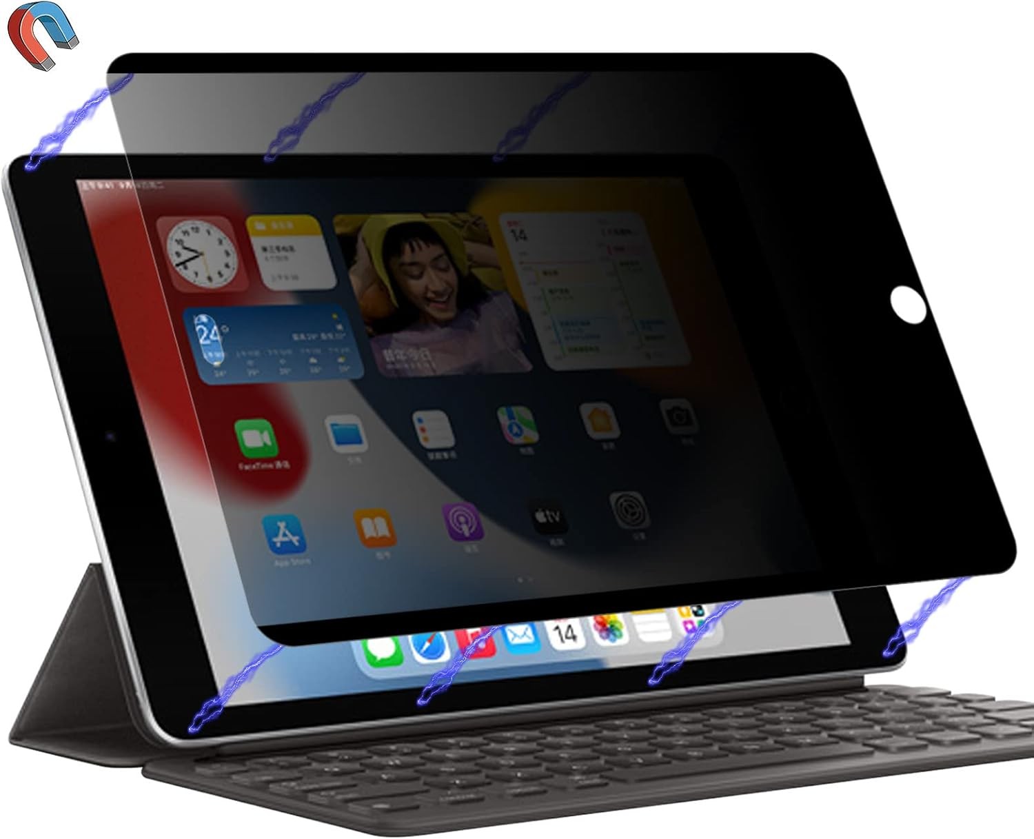 Magnetic Privacy Screen Protector for iPad 10.2 Anti Blue Light Filter