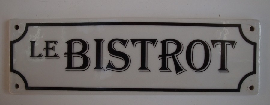 Plaque De porte Bistrot barbe Style francais Porcelaine