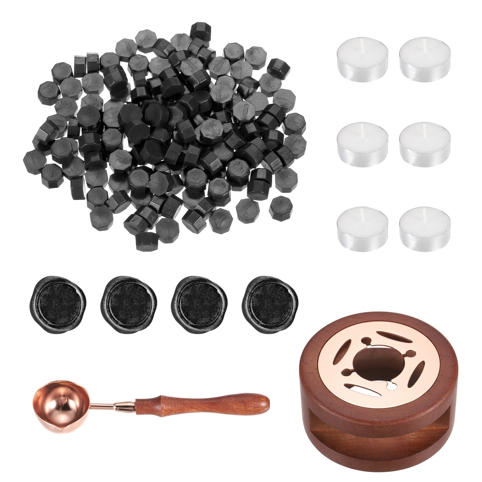 Wax Seal Kit, 150 Wax Beads, Candles, Pearl Black