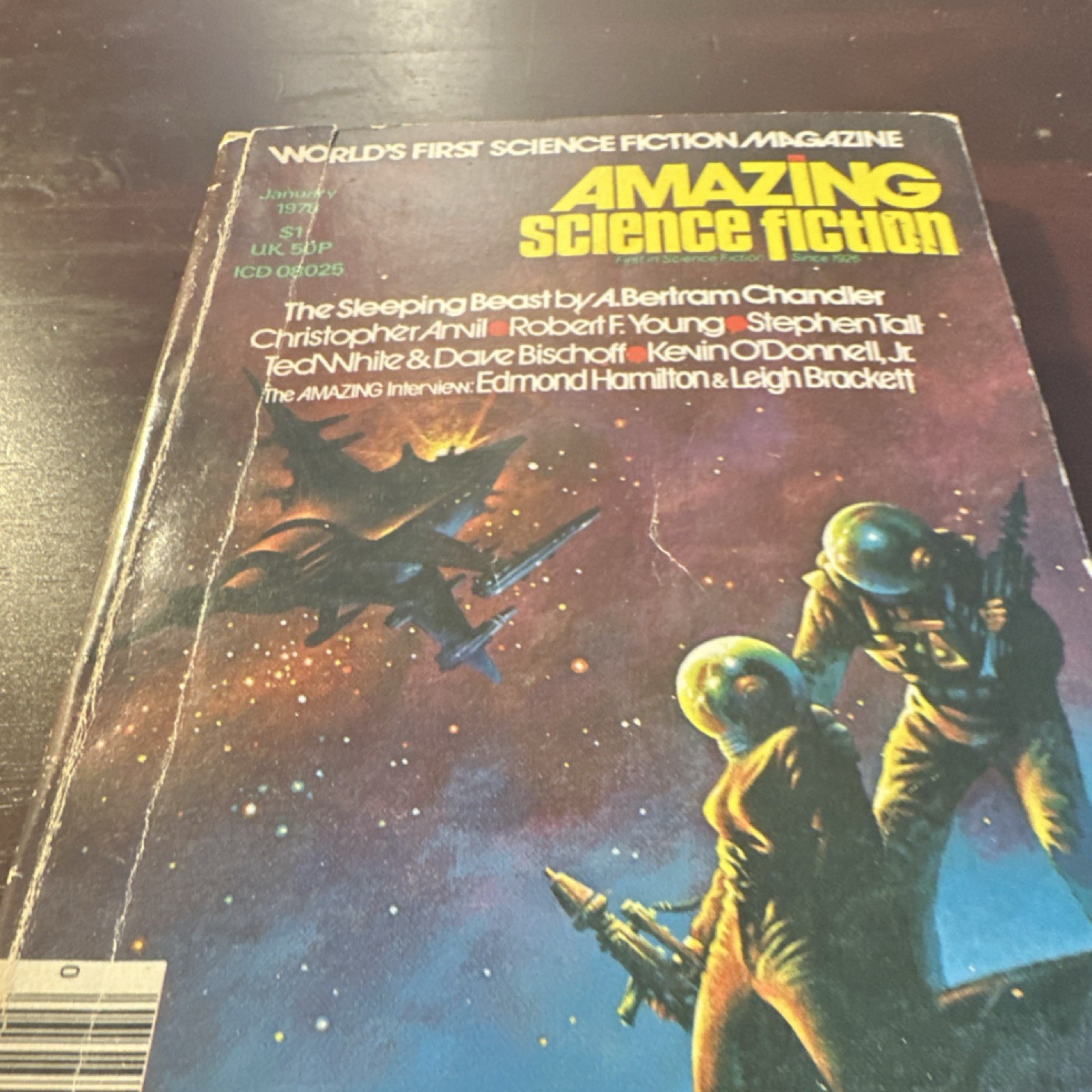 Amazing Science Fiction Vol. 51 No. 1 Jan 1977 Illustrated Sci-Fi Chandler
