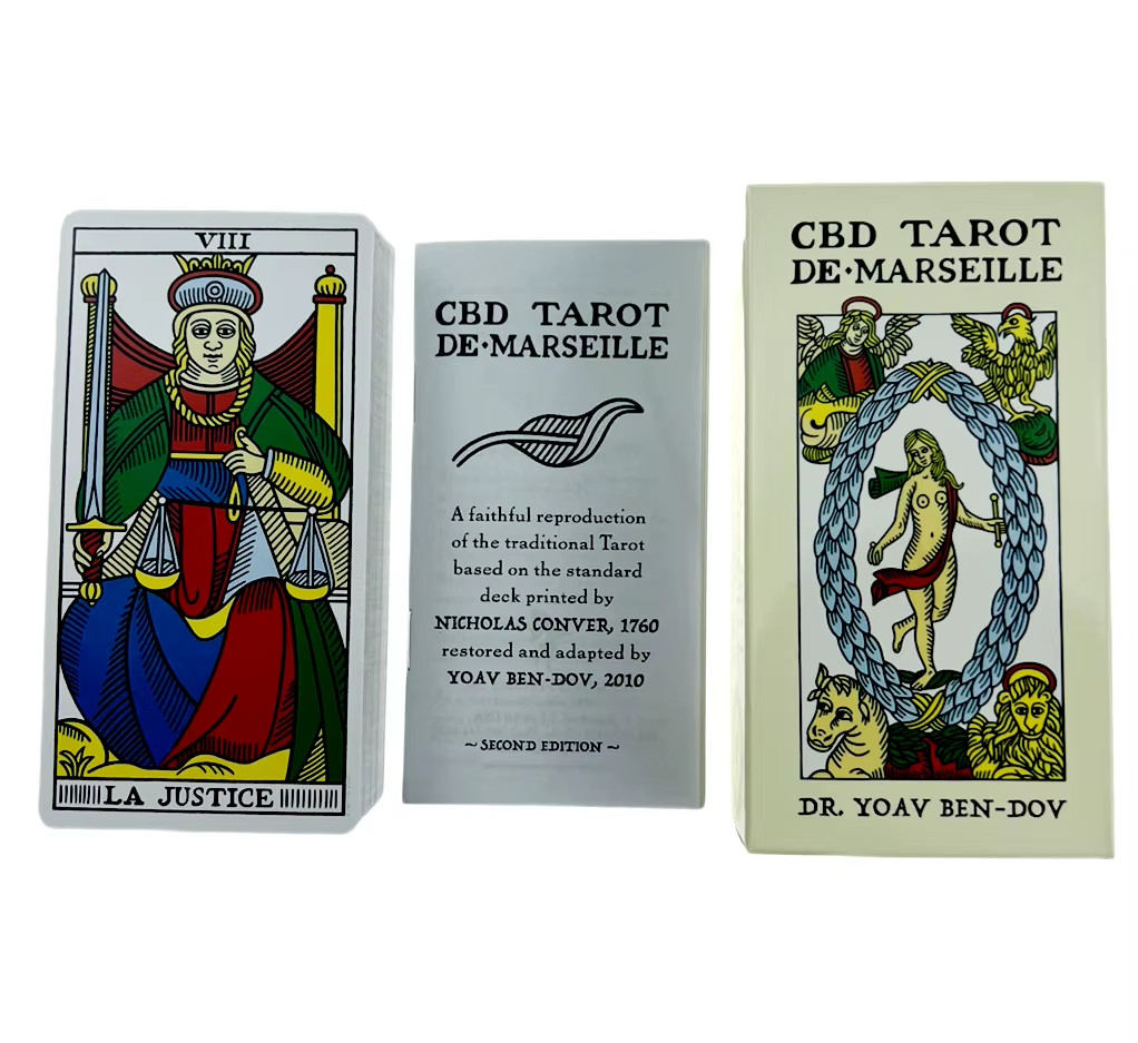 12X6.5Cm Marseille Tarot Deck 78Pcs Full English Version Magic Tarot Board Game 