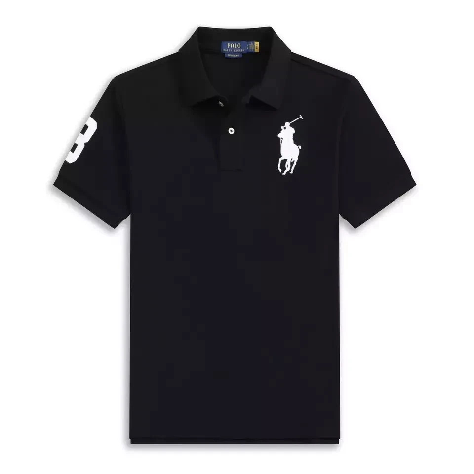 POLO RALPH LAUREN MEN'S BIG PONY PLOLO SHIRT. COLOR: BLACK. NEW WITH TAGS.