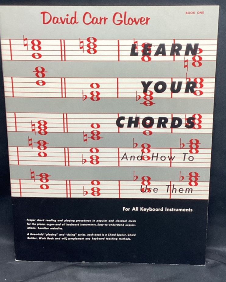 Vtg Songbook, Learn Your Chords Vol 1,Glover 1958 - ships free