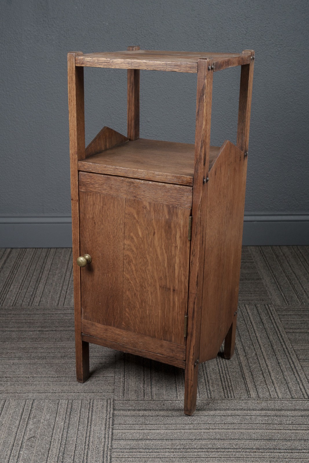 Antique Arts & Crafts Mission Oak Craftsman Smoking Stand End Table Night Stand 