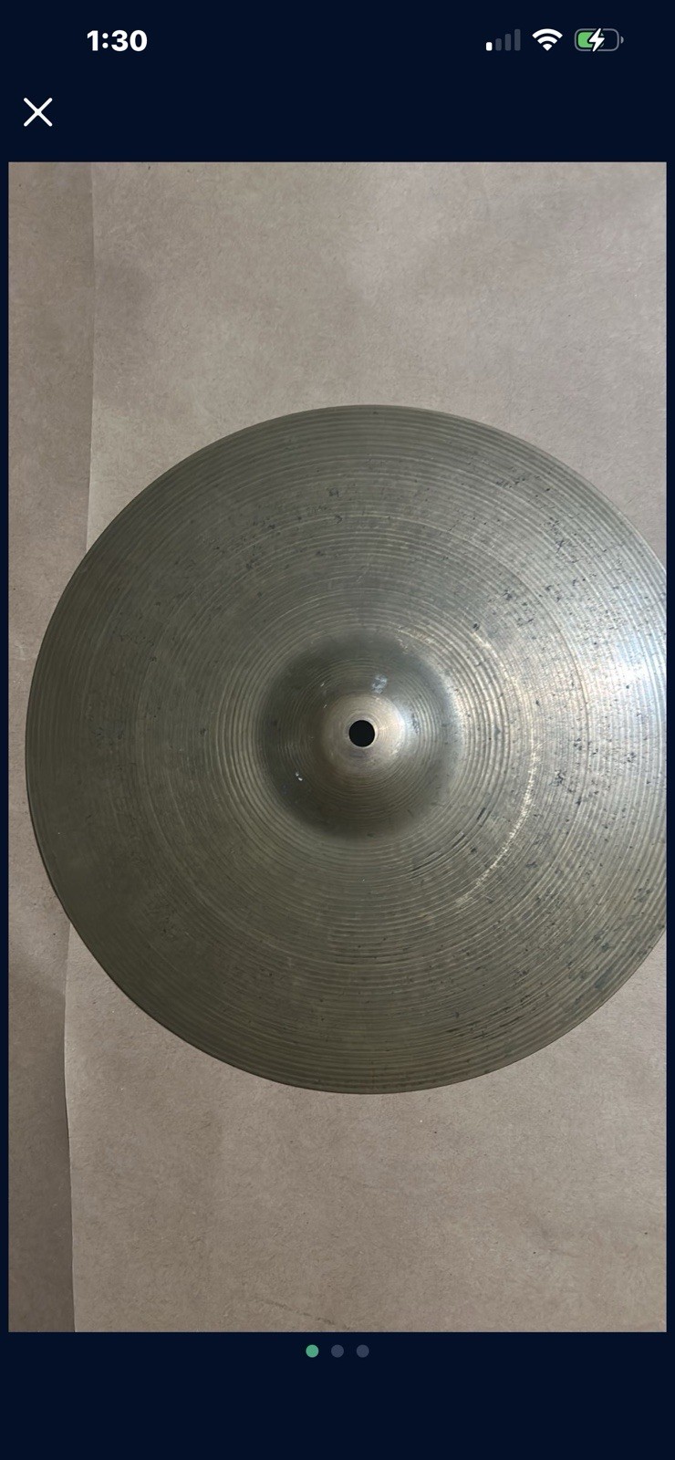 14 Inch Metal Silver Cymbal Percussion Instrument 1 Piece Drum Set Accessory