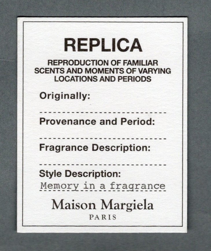 Advertising card - advertising card - Replica de Maison Margiela No. 2