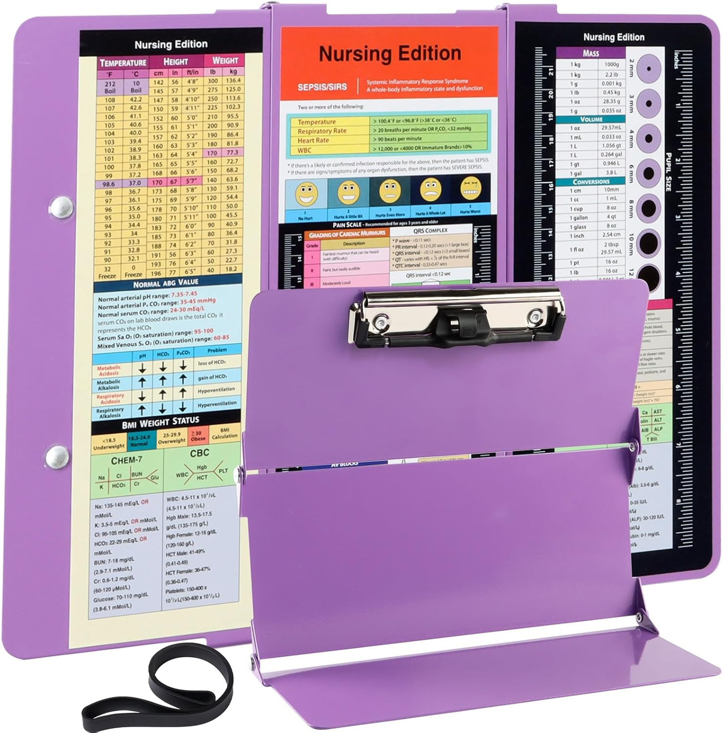 Foldable Nursing Clipboard with Storage - Portable & Compact Medical Clipboard f