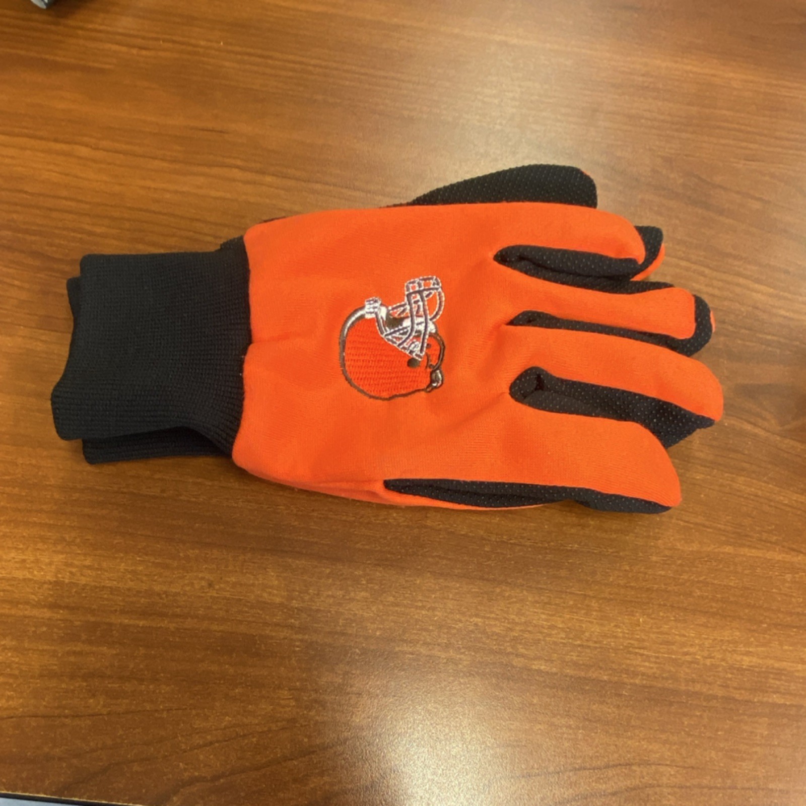 Forever Collectibles NFL Cleveland Browns Gloves Orange Black Football