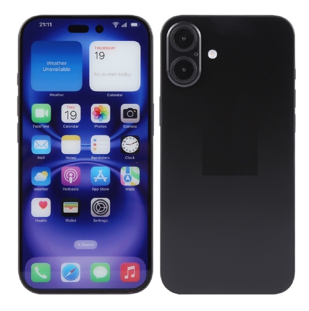 Dummy Display Showcase Phone 16 Plus Mobil Smartphon 1:1 Non Work Kid Toy Black