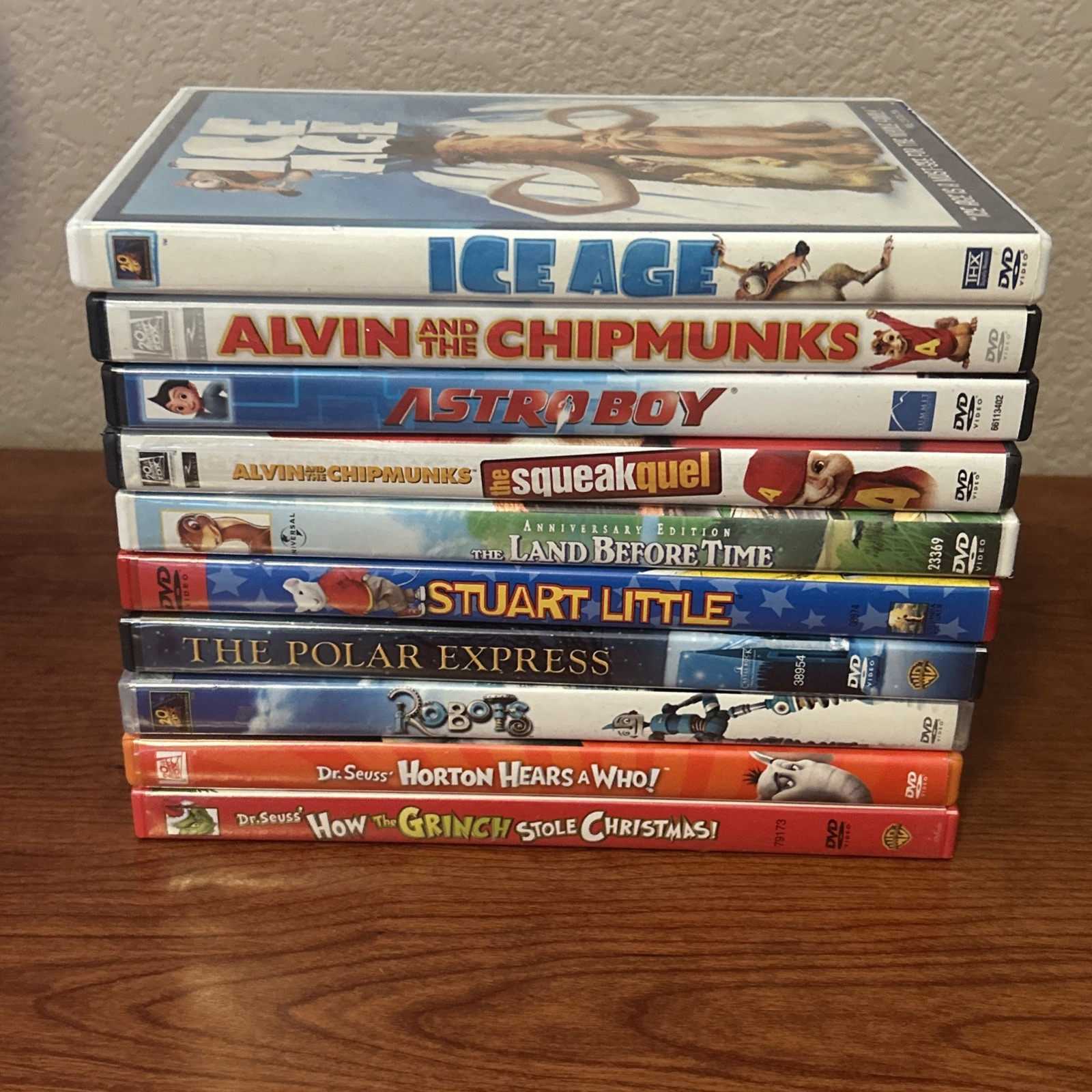Lot of 10 Empty Children Titled DVD Cases (Pre-owned) -Artwork- 9 Singles 1 Dual