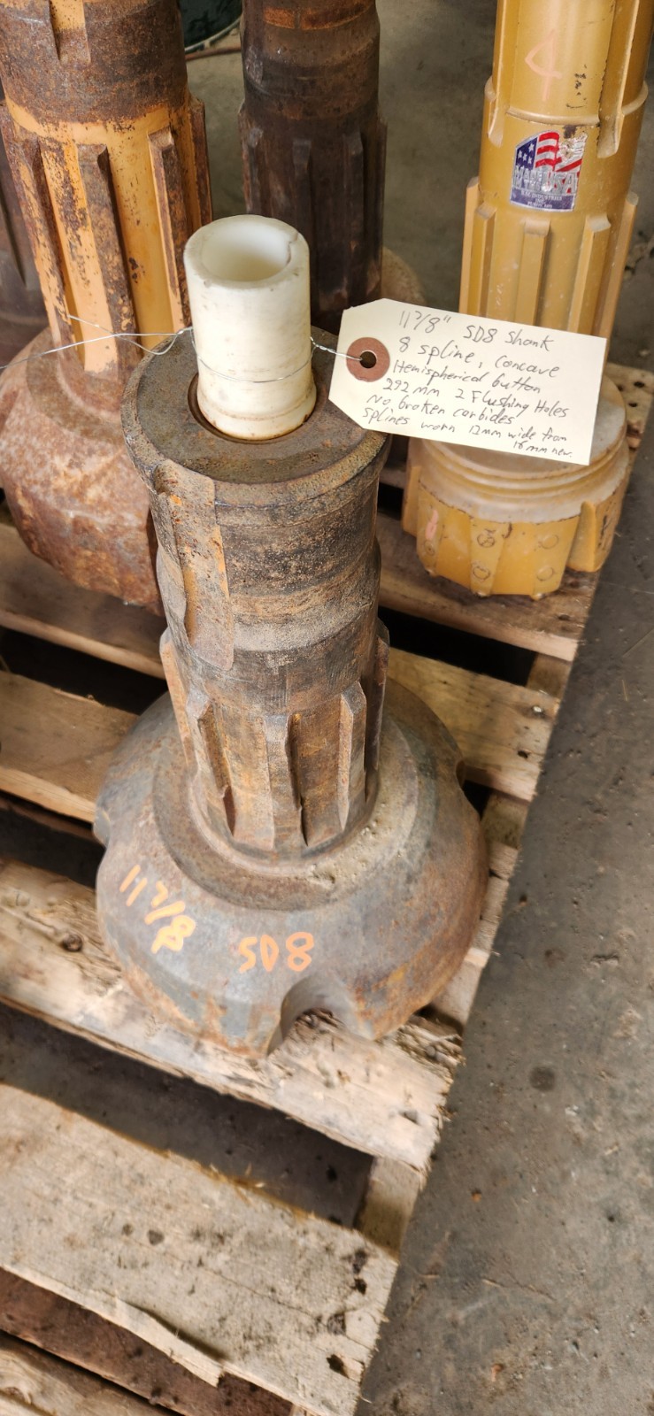 DTH Down The Hole Hammer Bit 11-7/8" SD8 Shank Used