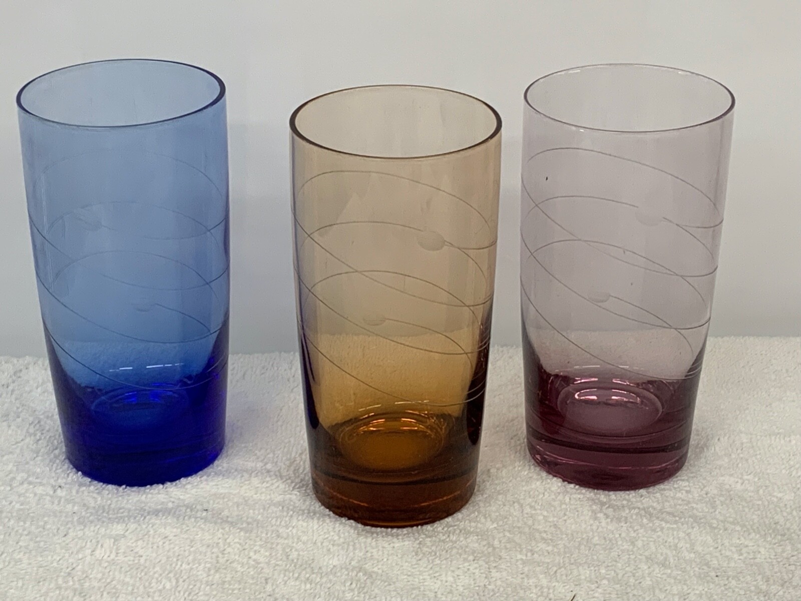 LENOX CRYSTAL   --  TUSCANY SEASONS  --   HIGHBALL TUMBLERS   (3)