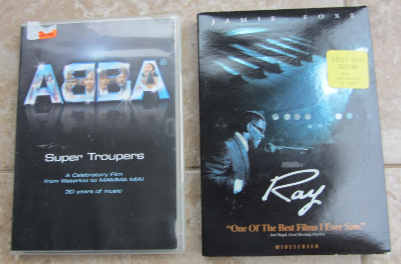 ABBA Super Troupers Music Collection & Ray Charles 2004 Biographical Movie DVD