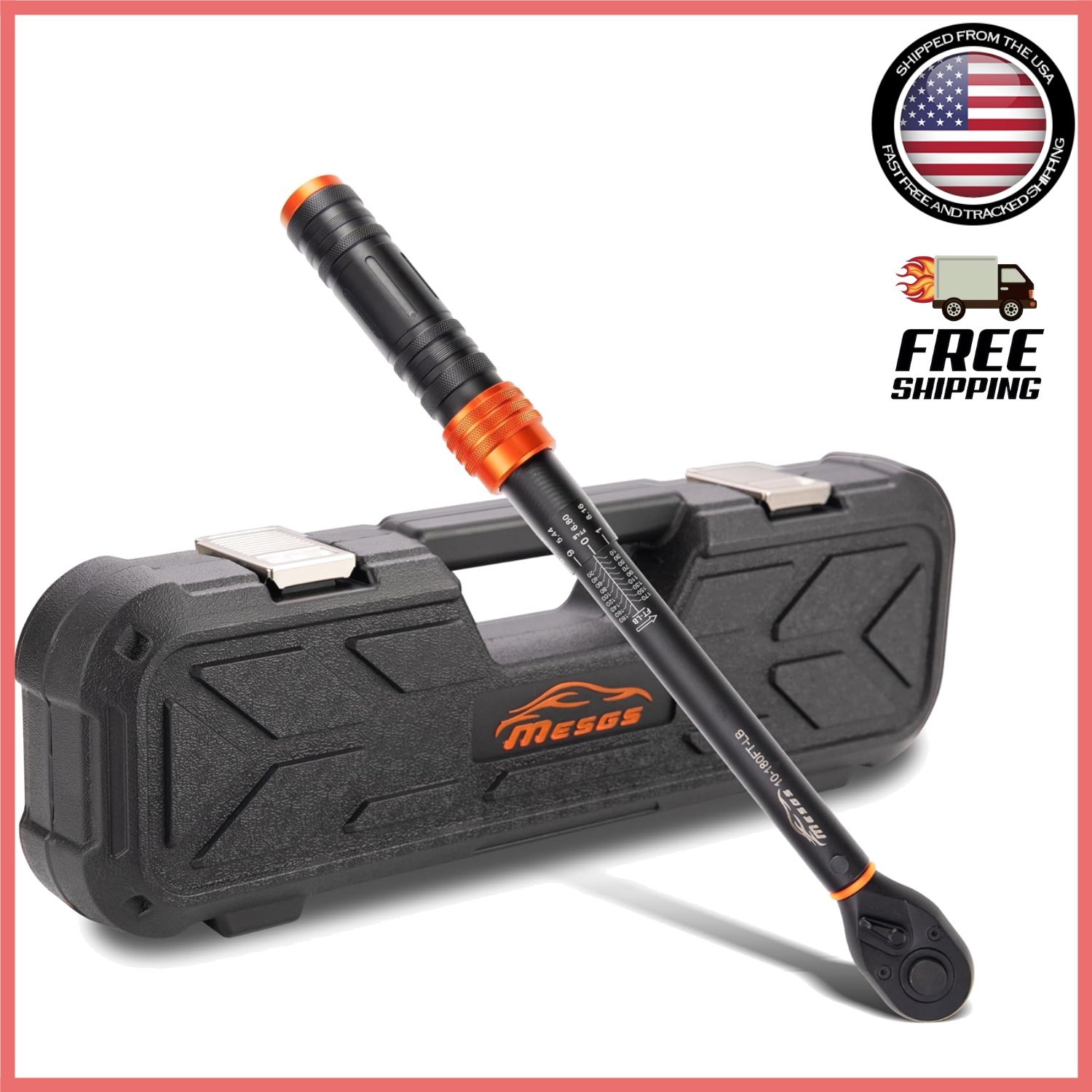 Ergonomic 1/2-Inch Drive Torque Wrench 10-180 Ft-Lb - Accurate & Reliable Tool