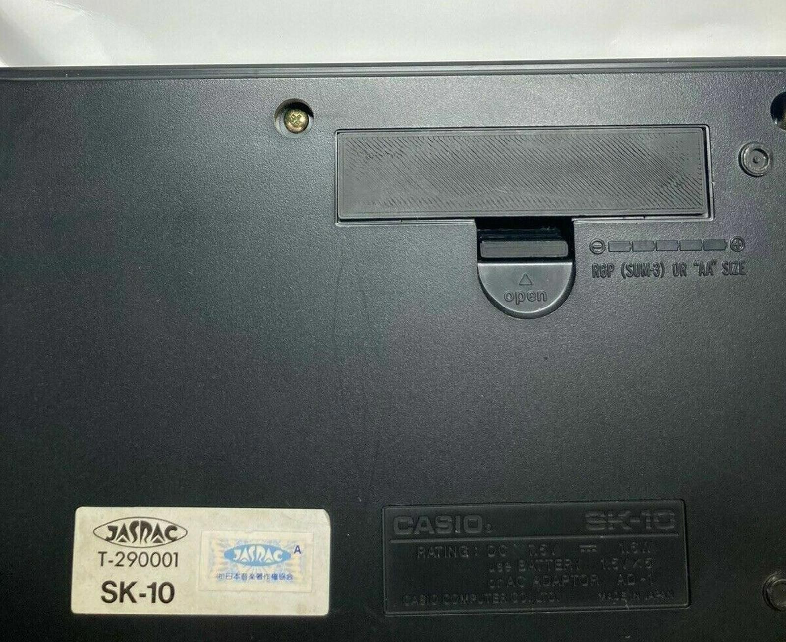 Casio SK-1 3D Printed Replacement Battery Cover Black PETG SK-1/5/8/10/60 VA-10