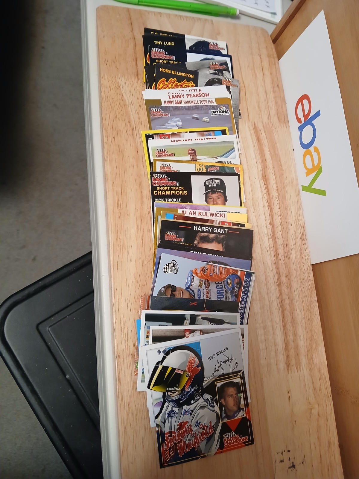 Racing Champions lot of 38 NASCAR Racing cards from open 1/64 cars