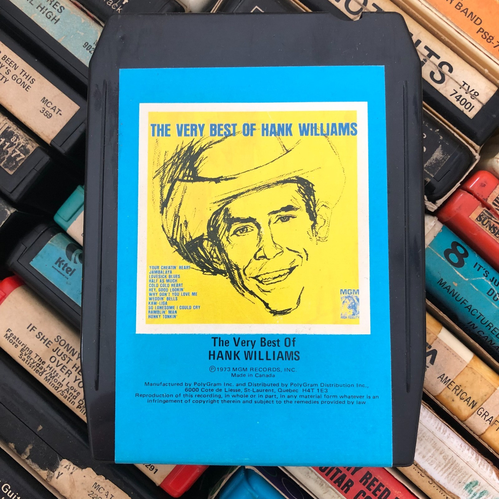 Hank Williams : The very best of (1973), 8 Track Tape CANADA