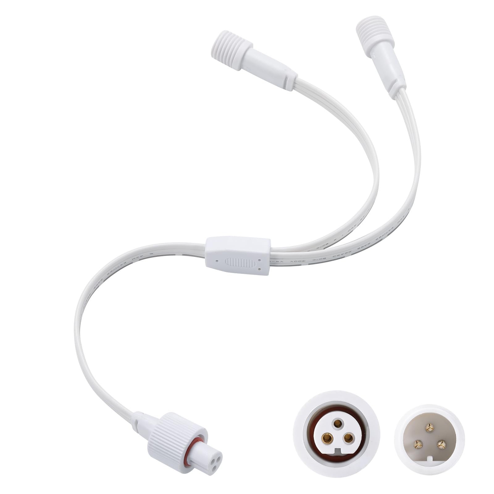 Permanent Outdoor Lights Y-Shaped Extension Cable，IP68 Rated, Compatible only...
