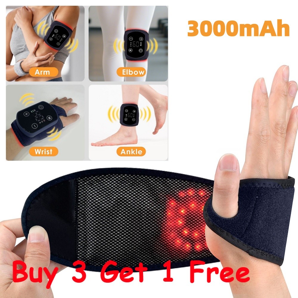 US Cordless Hand Wrist Massager Pain Relief w/5 Heat Levels & 3 Vibration Modes