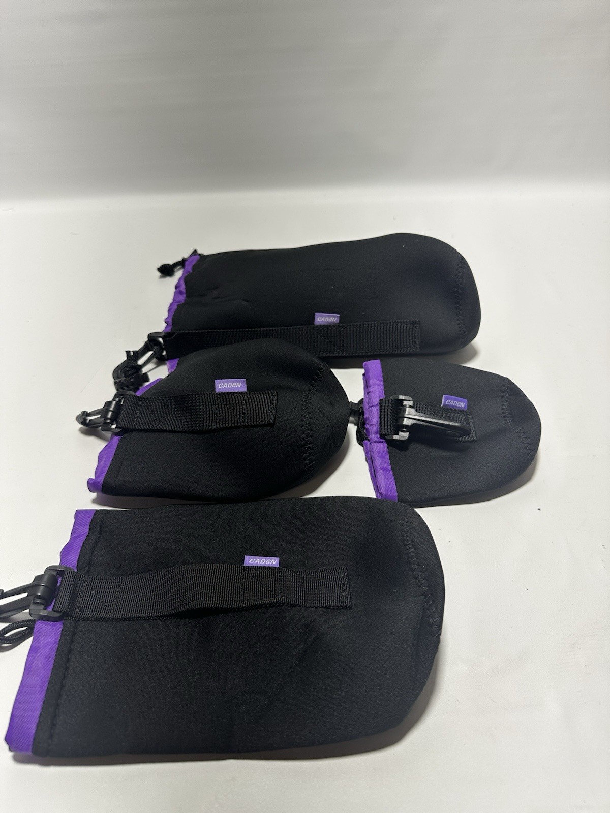 CADEN Camera Lens Pouch Set 4 Pack DSLR Lens Protective Cases 