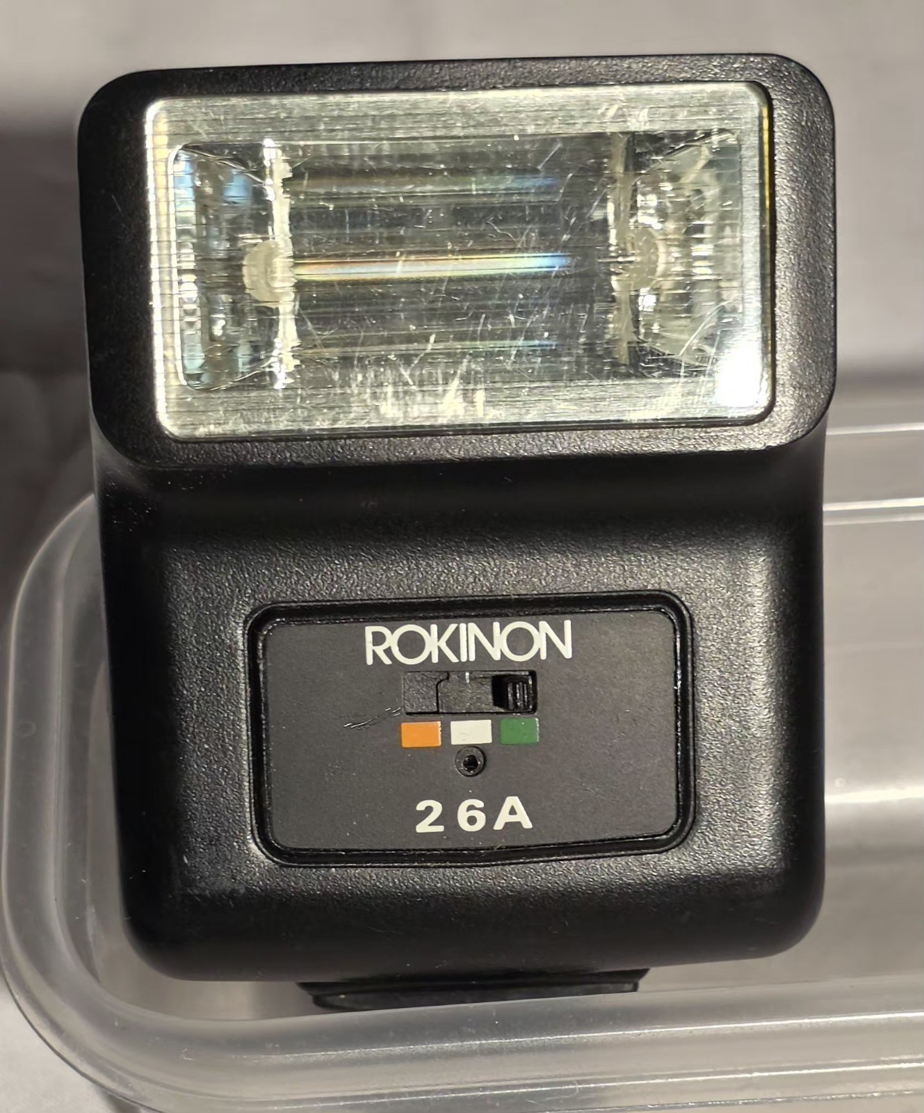 Rokinon 26A Auto Thyristor Flash Vintage Hot Shoe Camera Strobe Working