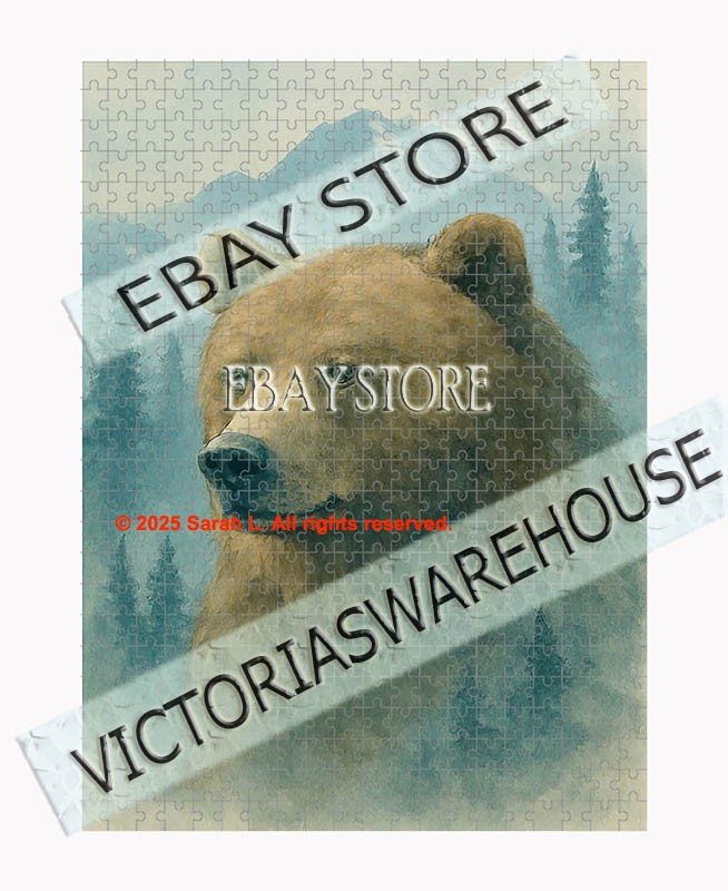 500 piece jigsaw puzzle Wildlife brown bear mountain theme