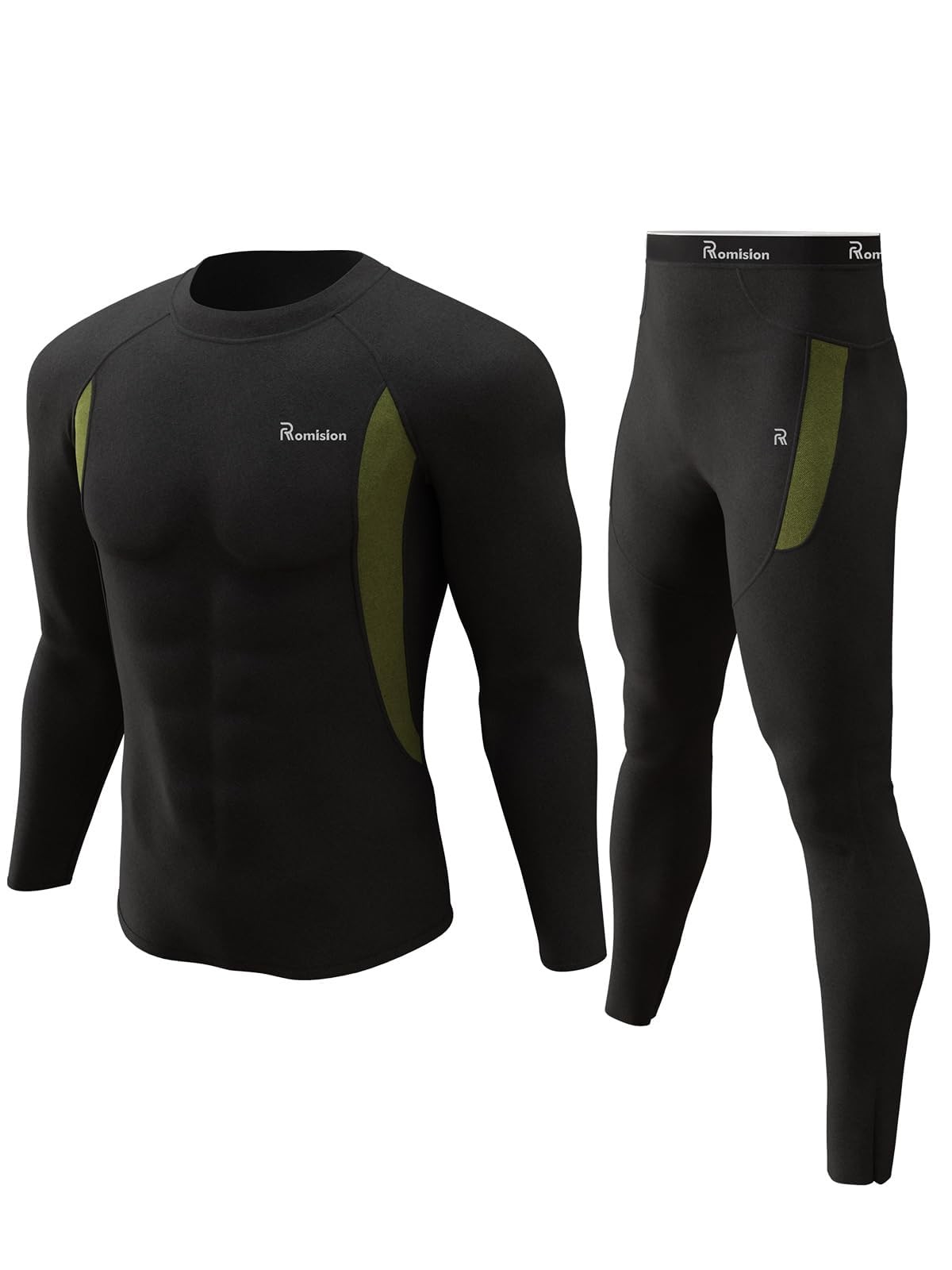 Thermal Underwear Long Johns for Men Fleece Lined Base Layer Cold Weather Hun...