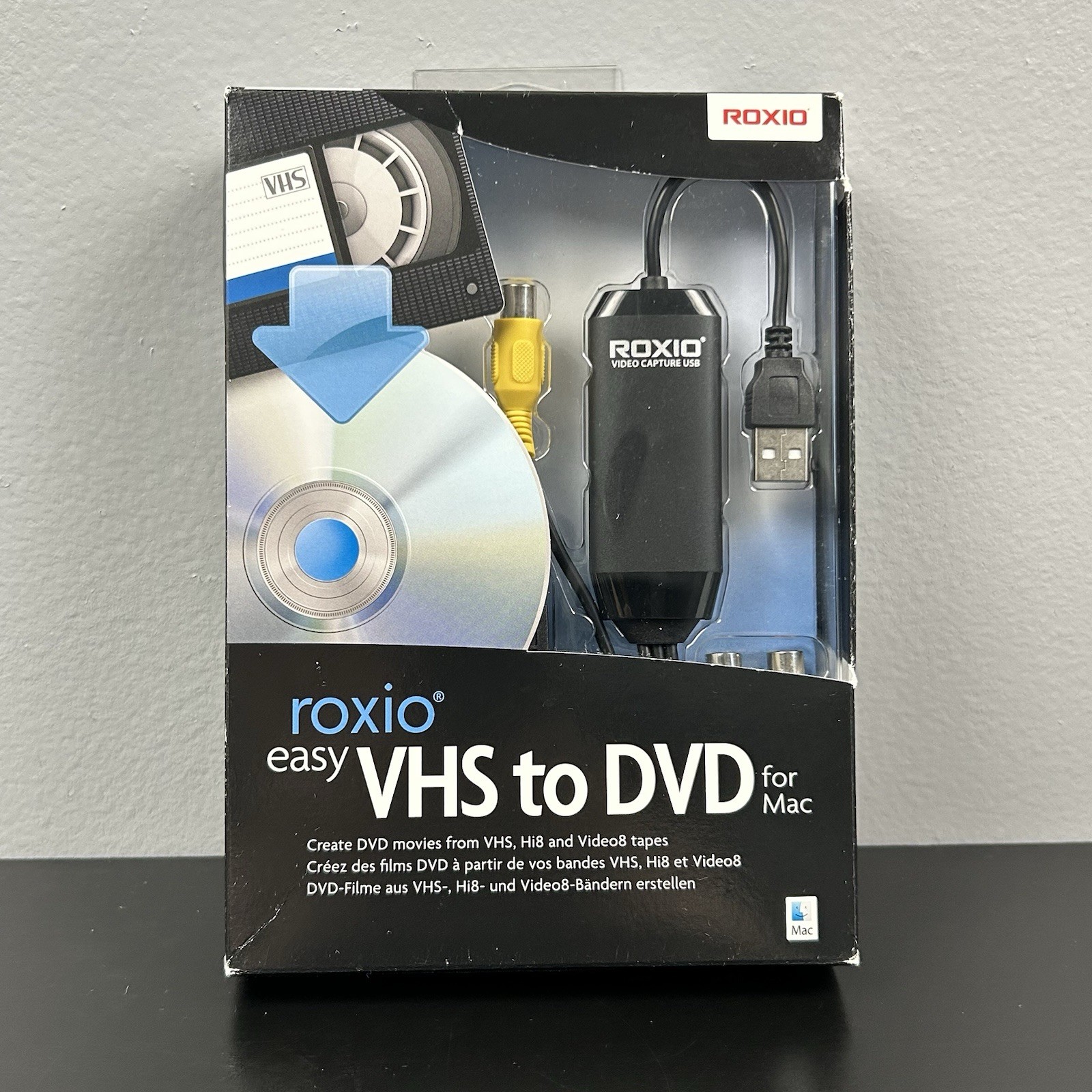 Roxio Easy VHS to DVD for Mac 243100 Convert VHS Hi8 Video8 Tapes to DVD - New