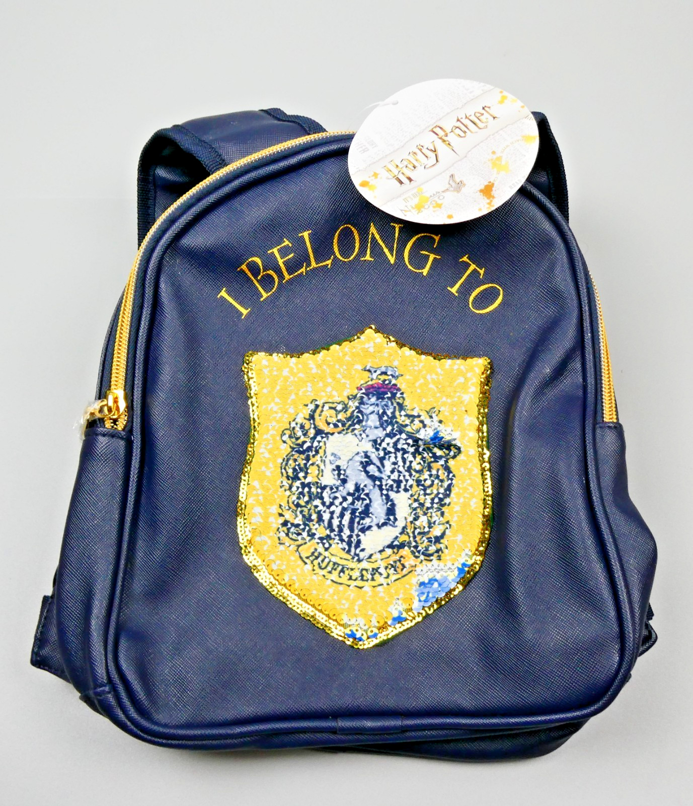Harry Potter Kids Backpack Rucksack (3+) Sequin Crest Navy Blue - New