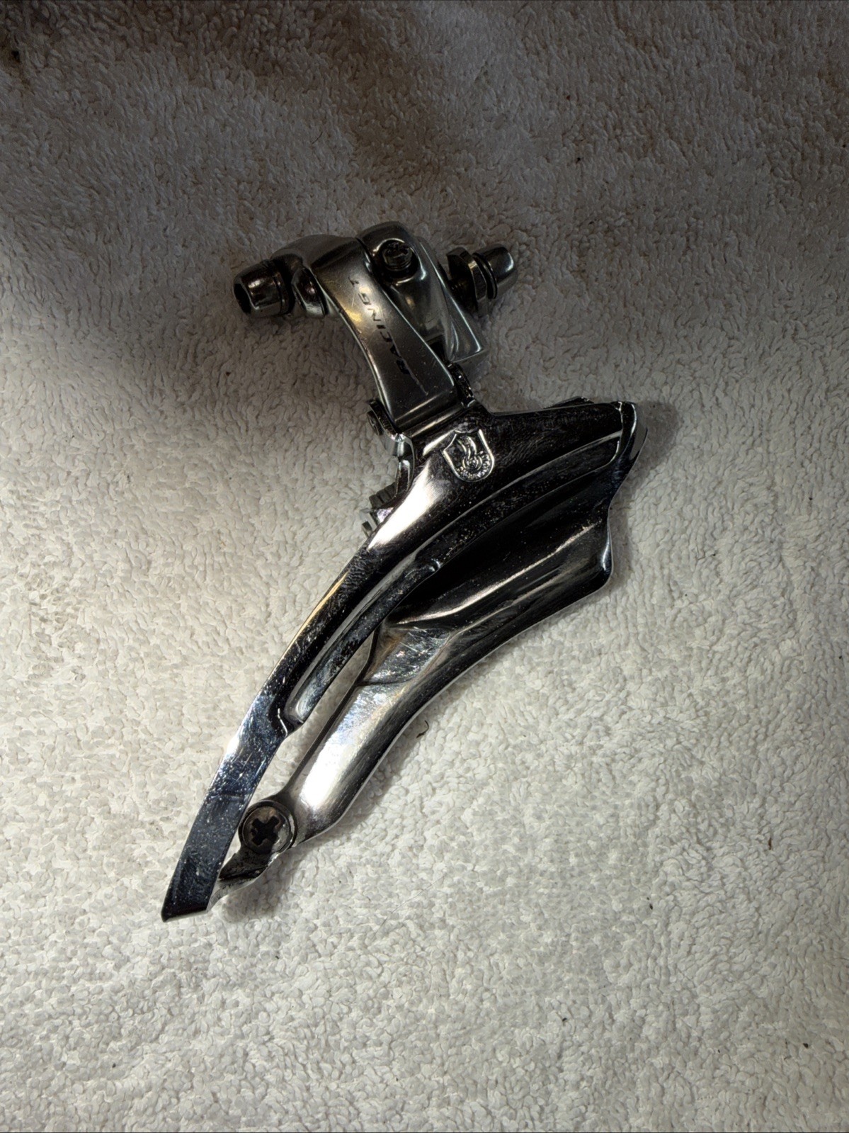 Campagnolo Racing T 9 Speed Front Derailleur Braze On Bottom Pull Triple, Great