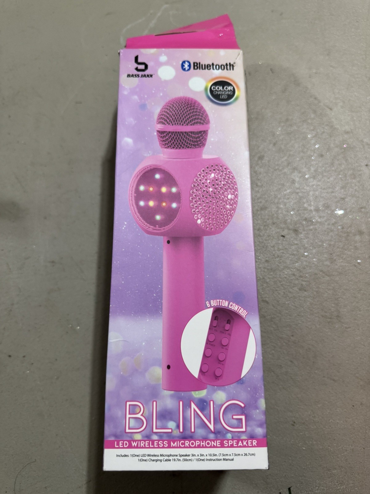 Bling LED wireless microphone speaker