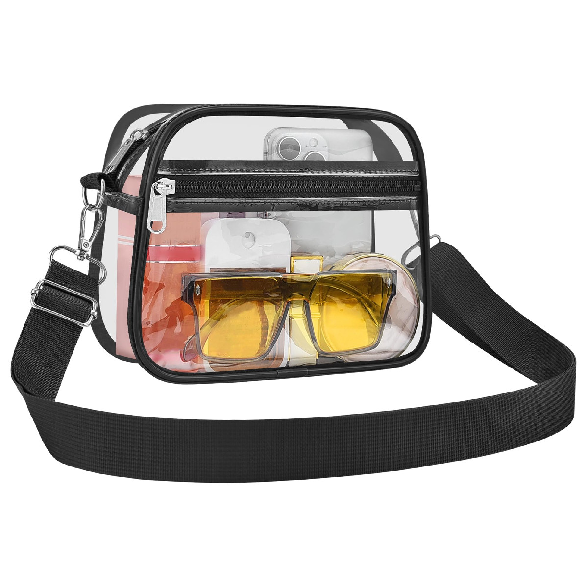 Clear Stadium Bag - PVC Crossbody Purse for Sports Events, Concerts - 6.5x8.27"