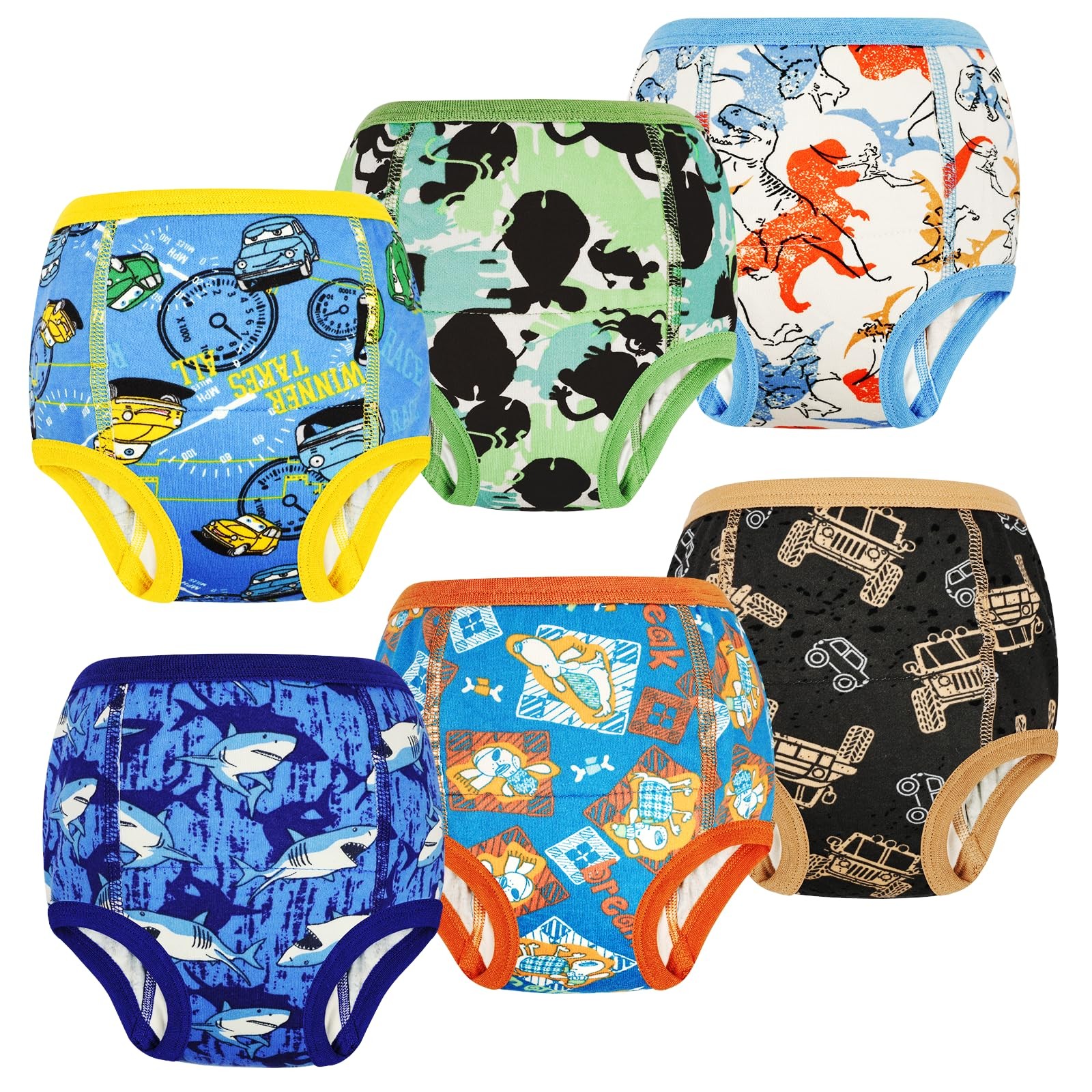 Potty Training Pants 6 Packs Absorbent Training Underwear for Boys and Girls ...