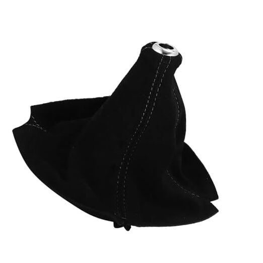  Universal Car Shift Boot, Gear Shift Knob Boot, 24x29.5cm, Leather, Black 