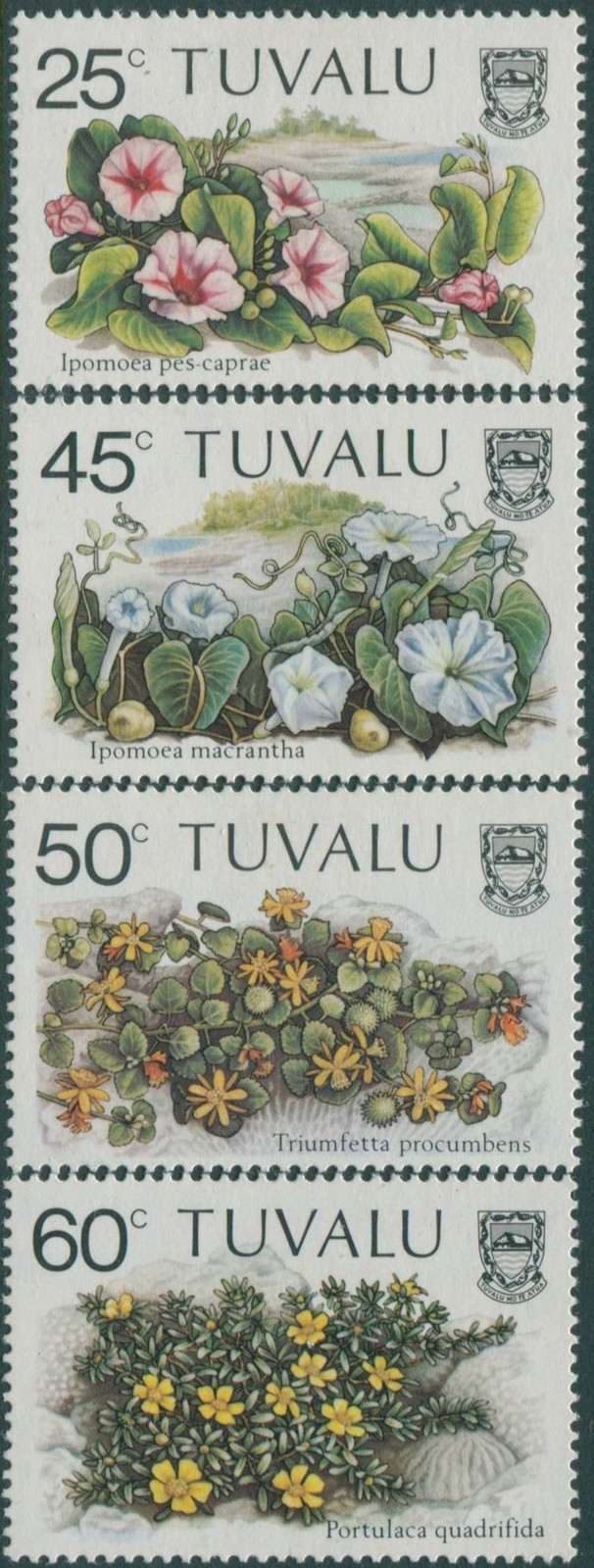 Tuvalu 1984 SG249-252 Flowers set MNH