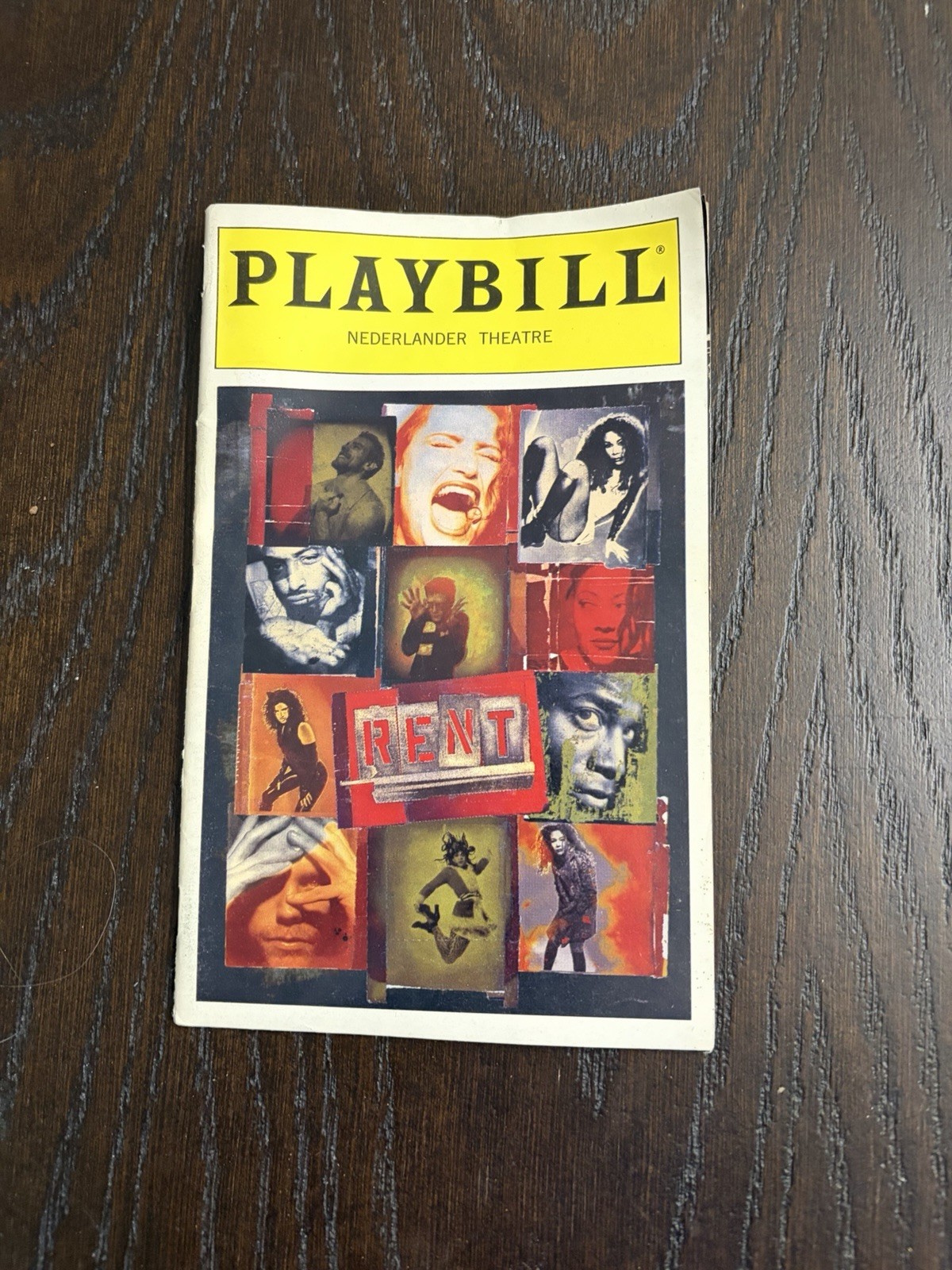 Cast Signed Rent Broadway Playbill – Aug 1996 Adam Pascal, A. Rapp, Idina Manzel