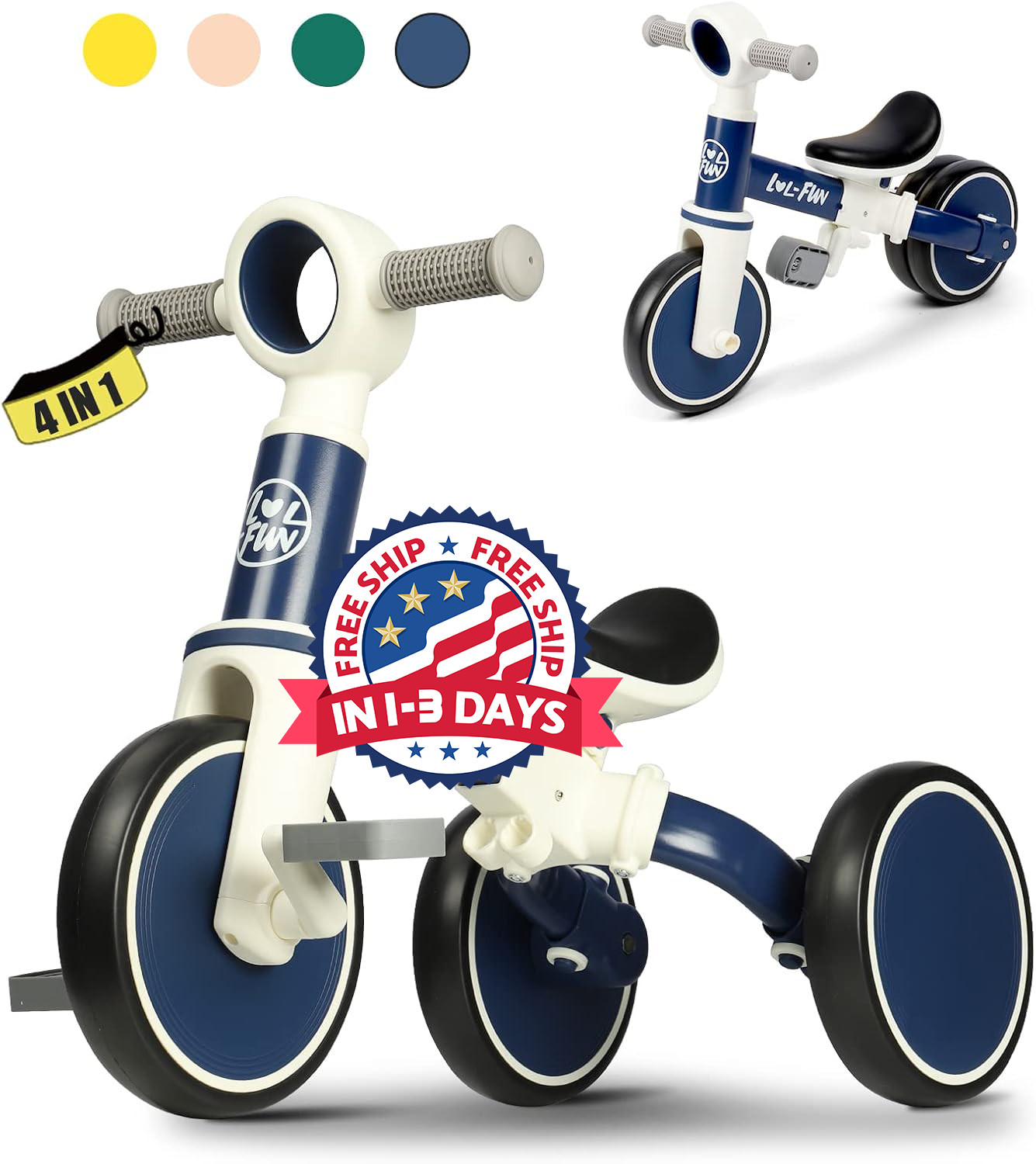 Bicicleta de equilibrio de juguete para bebés de 1 a 2 años (niños y niñas)