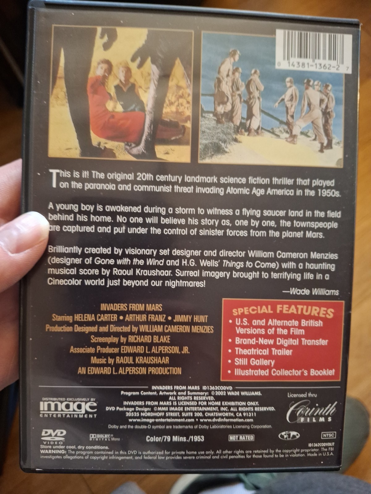 Invaders From Mars 1953 DVD 50th Anniversary Edition