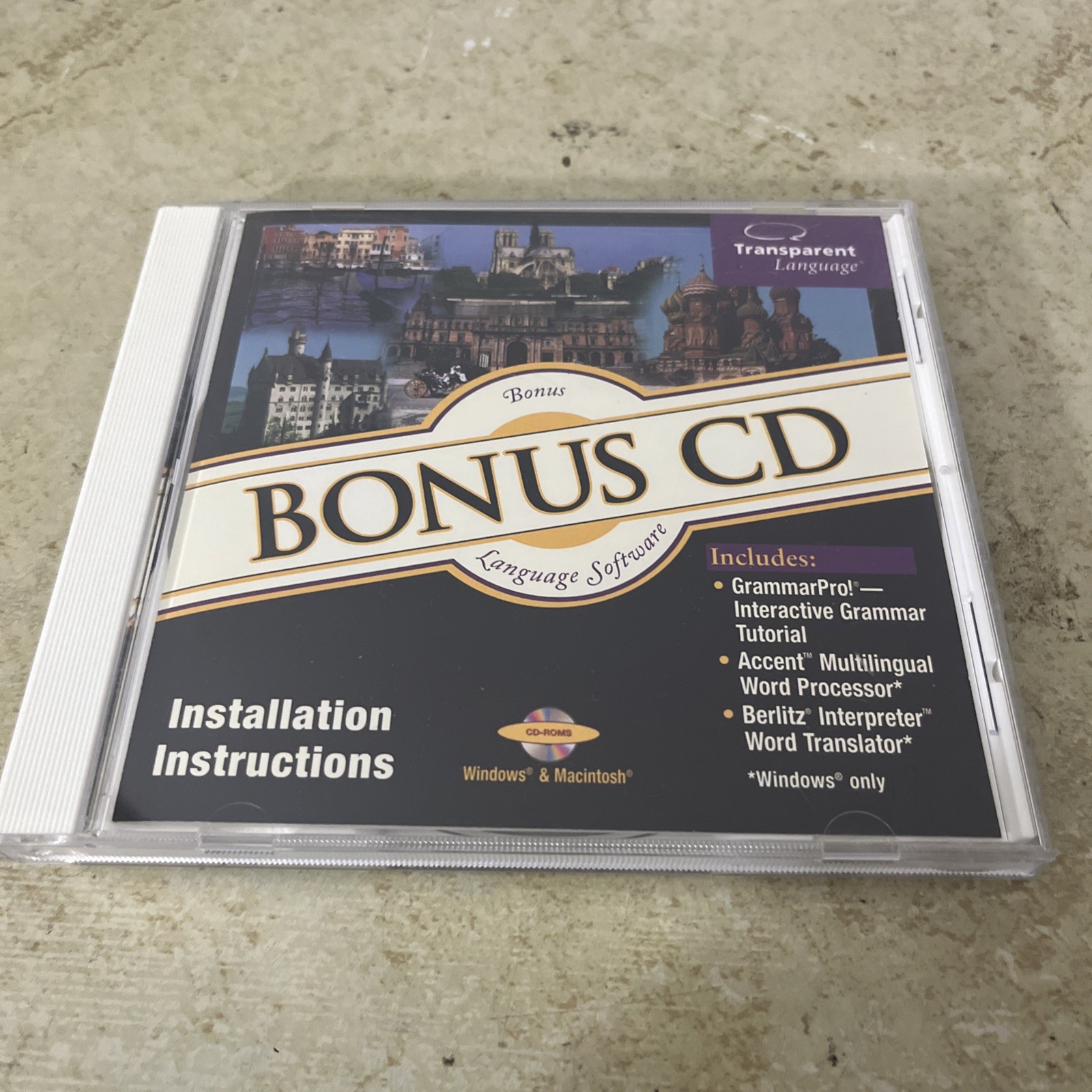 Transparent Language Bonus CD CD-Rom  Software
