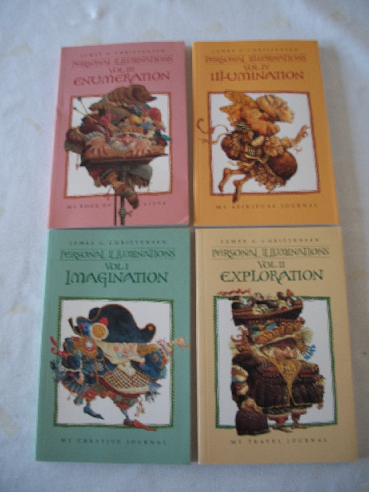 James Christensen Set of Four (4) Journals Personal Illuminations Vols. I -IV