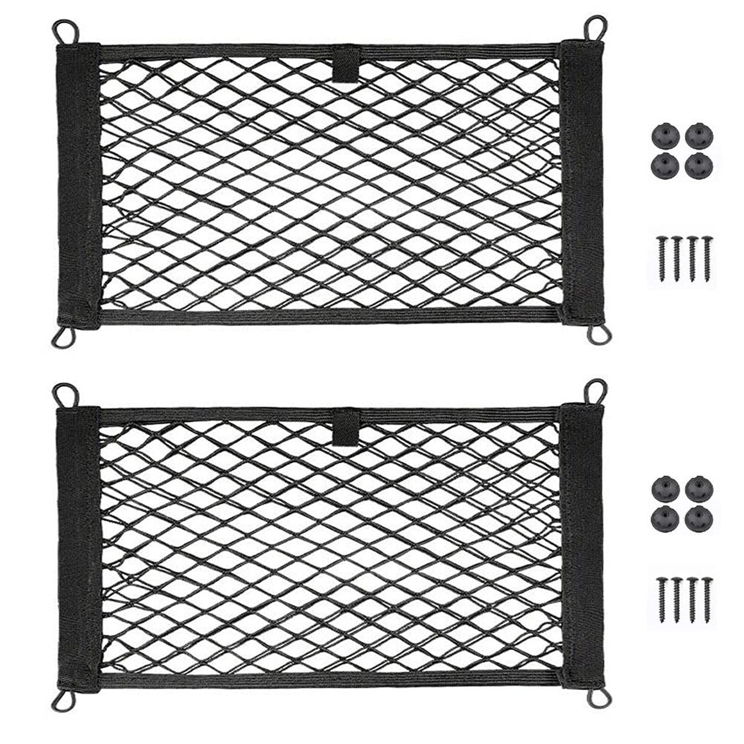 Seepong 2 Pack Large Cargo Net for Trunk, RV, Boats Storage Mesh Pocket Net w...