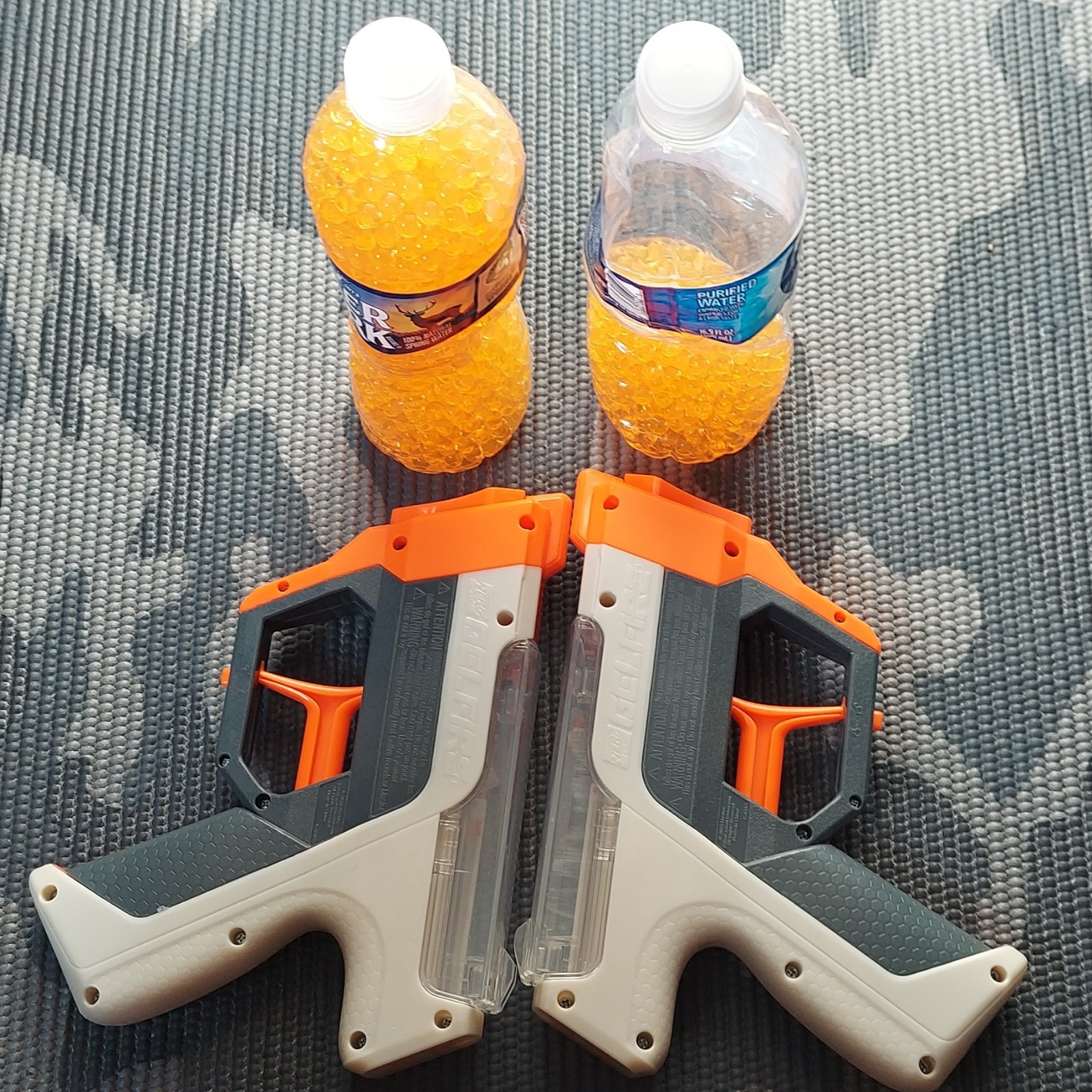 NERF GelFire F8087 Gel Blaster Dart Guns Set of 2 with Orange Gel Balls